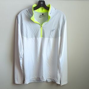 Nike Men's White and Bright Yellow Lightweight Jacket